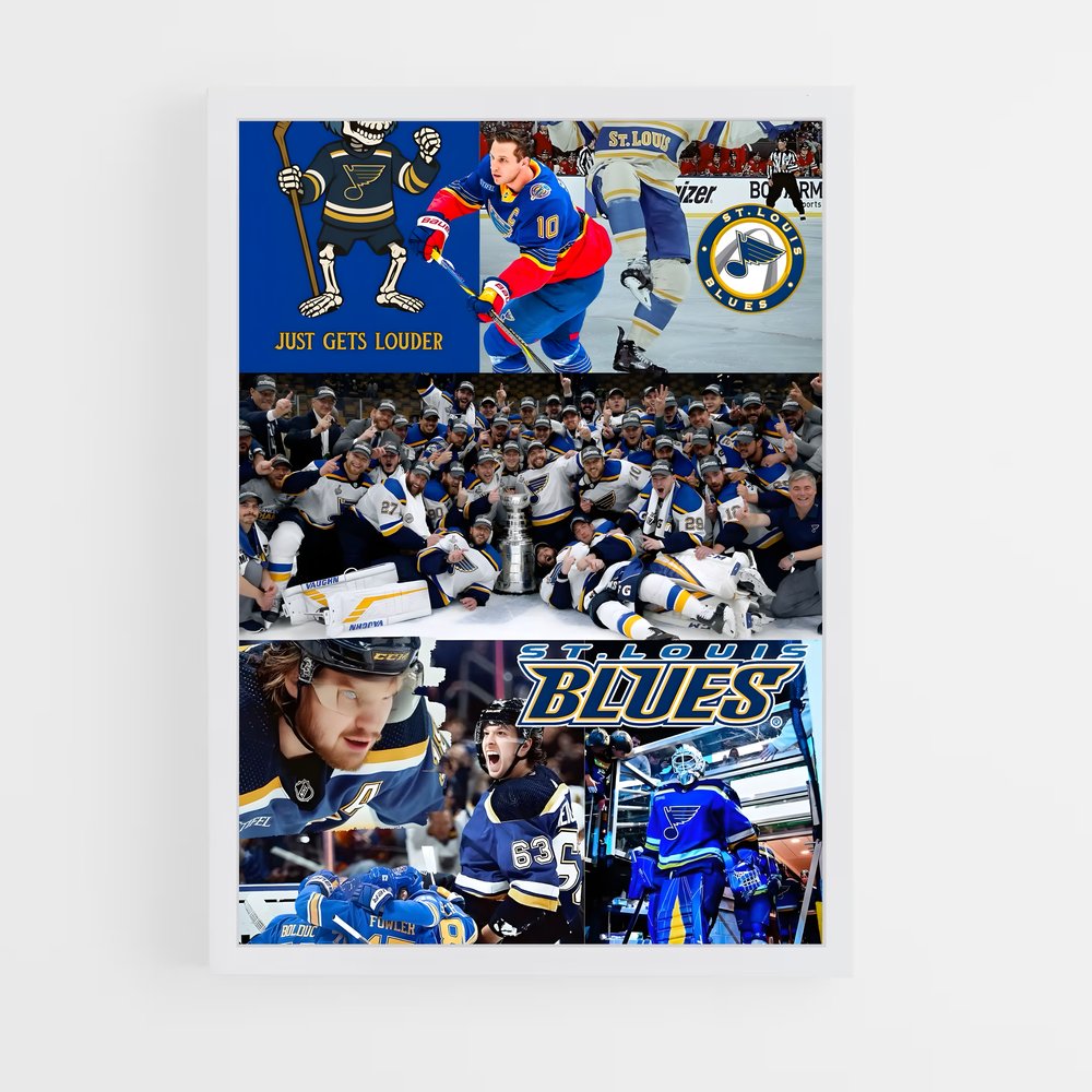 Poster Blues et Gloire – affiche Hockey sur glace (vue 3)